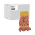 Mop Heads | Boardwalk BWK501OR 5 in. Headband Cotton/Synthetic Fiber Super Loop Wet Mop Head - Small, Orange (12/Carton) image number 2