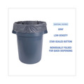 Low-Density Trash Bags | Boardwalk H8647PGK 56 Gallon 1.3 mil 43 in. x 47 in. Flat Pack Linear Low Density Industrial Can Liners - Gray (100/Carton) image number 5