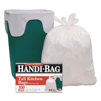 PRODUCTS | Handi-Bag 1516907 23.75 in. x 28 in. 13-Gallon 0.6 mil. Super Value Pack Can Liners - White (600/Carton)
