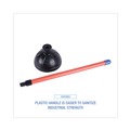 Toilet Plungers | Boardwalk BWK09201EA 18 in. Plastic Handle Toilet Plunger for 5-5/8 in. Bowls - Red/Black image number 4