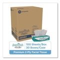 Facial Tissues | Georgia Pacific Professional 48580 2-Ply Premium Facial Tissues in Flat Box - White (30-Boxes/Carton) image number 2