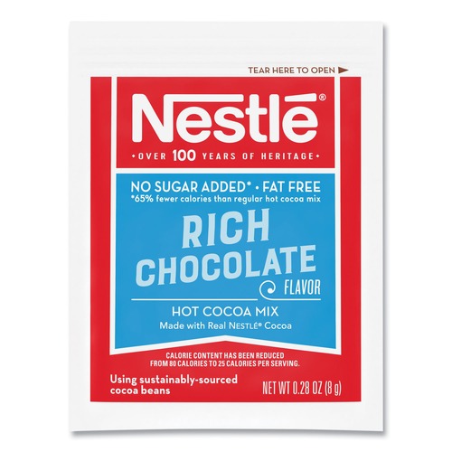 Cocoa | Nestle 12240821 0.28 oz Hot Cocoa Mix Packet - Rich Chocolate (180/Carton) image number 0