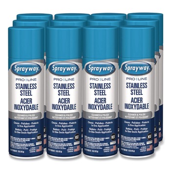 Sprayway PRO LINE 1000058639 15 oz Stainless Steel Cleaner and Polish (12/Carton)