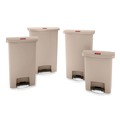Indoor Waste Receptacles | Rubbermaid Commercial 1883552 Streamline 24-Gallon Resin Front Step Style Step-On Container - Beige image number 6