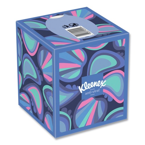 Facial Tissues | Kleenex 54505 Anti-Viral 3-Ply Facial Tissue - White (27/Carton) image number 0