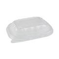 Food Containers & Lids | Pactiv Corp. YCNV6X4PPDL EarthChoice Entree2Go 5.65 in. x 4.25 in. x 0.93 in. Plastic Takeout Container Vented Lid - Clear image number 0