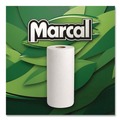 Perforated Roll & Hand Towels | Marcal PRO P700B 1-Ply 7.88 in. x 350 ft. 100% Recycled Hardwound Roll Paper Towels - White (12/Carton) image number 2