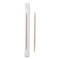 Straws/Stems/Sticks | AmerCareRoyal RM115 2.5 in. Mint Cello-Wrapped Wood Toothpicks - Natural (15000/Carton) image number 0