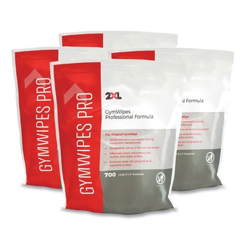  | 2XL TXL L38 1-Ply 6 x 8 Gym Wipes Professional - Unscented/White (4/Carton)
