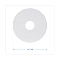 Floor Pads-Cleaning, Buffing & Polishing | Boardwalk BWK4012WHI 12 in. Diameter Polishing Floor Pads - White (5/Carton) image number 2