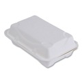 Food Containers & Lids | Eco-Products EP-HC96NFA Vanguard 9 in. x 6 in. x 3 in. 1-Compartment Renewable and Compostable Sugarcane Clamshells - White (250/Carton) image number 5