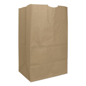 GROCERY BAGS | Ross & Wallace Paper Products 130321500PK/BL 8.13 in. x 5.88 in. x 12.5 in. #20 Squat Size Extra-Heavy-Duty Grocery Paper Bags - Kraft (500/Bundle)