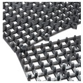 Racks & Shelving | San Jamar VM5280BK Versa-Mat 12 in. x 12 in. x 0.25 in. Bar-Shelf Plastic Liner - Black (24/Carton) image number 3