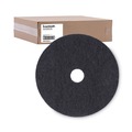 Floor Pads-Stripping | Boardwalk BWK4020BLA 20 in. Diameter Stripping Floor Pads - Black (5/Carton) image number 1