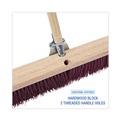 Brooms | Boardwalk BWK20336 3.25 in. Maroon Stiff Polypropylene Bristles 36 in. Brush Floor Brush Head image number 2