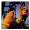 Food Service Disposable & Single Use Gloves | Ammex GWON46100 8 mil Heavy-Duty Industrial Powder-Free Nitrile Gloves - Large, Orange (1000/Carton) image number 4