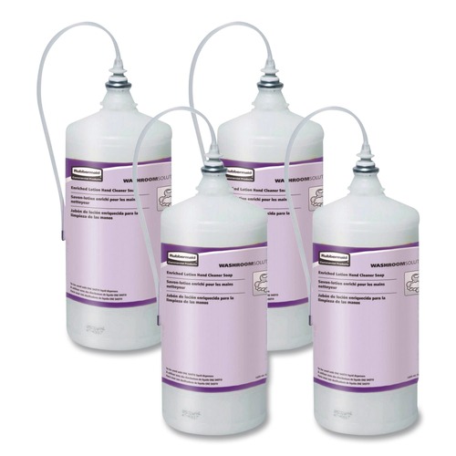 Soap Refills | Rubbermaid Commercial FG4013131 800 ml Refill Green Seal Certified Lotion Soap - Honeysuckle Scent (4/Carton) image number 0