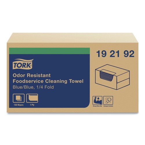 Cleaning Cloths & Wipes | Tork 192192 13 in. x 24 in. Foodservice Cloth - Blue (150/Carton) image number 0