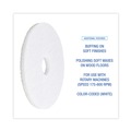 Floor Pads-Cleaning, Buffing & Polishing | Boardwalk BWK4015WHI 15 in. Diameter Polishing Floor Pads - White (5/Carton) image number 4