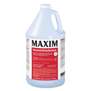 Maxim 040200-41 1-Gallon Bottle Neutral Disinfectant - Lemon Scent (4/Carton)