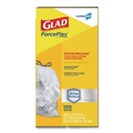 Drawstring & Kitchen Bags | Glad 70427 ForceFlex 13 Gallon 0.72 mil 23.75 in. x 24.88 in. Tall Kitchen Drawstring Trash Bags - Gray (100/Carton) image number 3