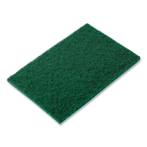 Scouring Pads & Sticks | AmerCareRoyal S960 6 x 9 Medium-Duty Scouring Pad - Green (60/Carton) image number 0