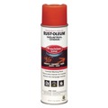 Paint & Paint Supplies | Rust-Oleum 203035 Industrial Choice 20 oz. Aerosol Can Precision Line Marking Paint - Flat/Matte Orange (12/Carton) image number 0