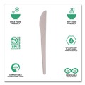 Disposable Knives | Eco-Products EP-S011 6 in. Plantware Compostable Knife Cutlery - Pearl White (1000/Carton) image number 4