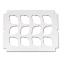 Bakery Boxes & Containers | SCT 10016 9.88 in. x 13.88 in. x 0.88 in. 12-Compartments Paper Cupcake Holder Inserts - White/Brown (200/Bundle) image number 2