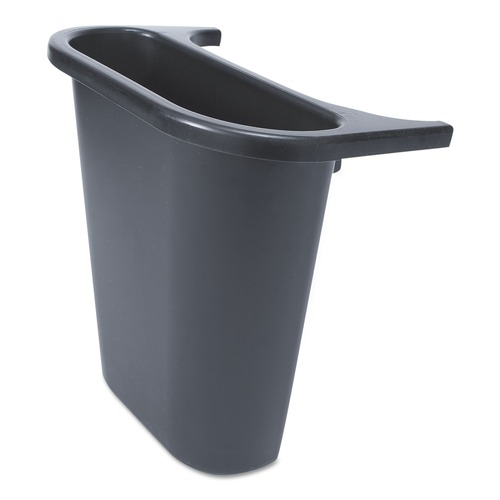 Indoor Waste Receptacles | Rubbermaid Commercial FG295073BLA Rectangular Saddle Basket Recycling Bin - Black image number 0