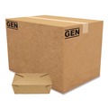 Food Containers & Lids | GEN KS10122 Reclosable 76 oz. Paper Take-Out Box - Kraft (200/Carton) image number 0
