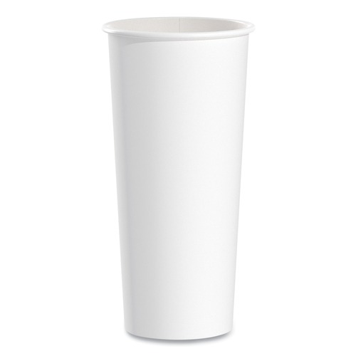 Perforated Roll & Hand Towels | SOLO 424WN-2050 24 oz Single-Sided Poly Paper Hot Cups - White (500/Carton) image number 0