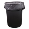 Low-Density Trash Bags | Boardwalk H7450PCKR01 44 Gallon 1.3 mil 37 in. x 50 in. Perforated Roll Low-Density Waste Can Liners - Clear (100/Carton) image number 1