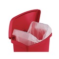 Indoor Waste Receptacles | Rubbermaid Commercial 1883566 Streamline 13-Gallon Front Step Style Resin Step-On Container - Red image number 2
