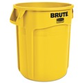 Indoor Waste Receptacles | Rubbermaid Commercial FG262000YEL 20 gal. Vented Round Plastic Brute Container - Yellow image number 0