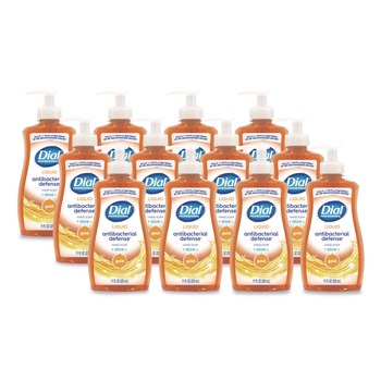 Dial Professional 1700035470 11 oz. Pump Bottle Antibacterial Defense Gold Hand Soap Plus Aloe - Original (12/Carton)