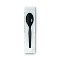 Disposable Spoons | Dixie TM5W540 Grab&rsquo;N Go Wrapped Cutlery Teaspoons - Black (90/Box, 6 Box/Carton) image number 3