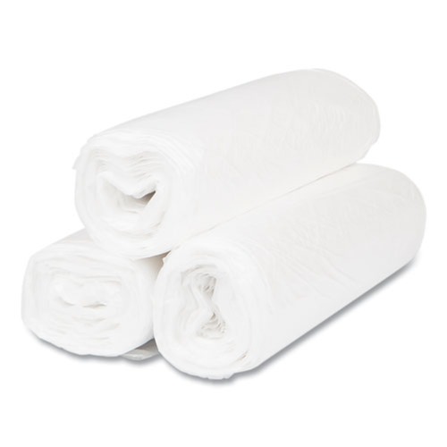 High-Density Trash Bags | Inteplast Group S334011N 33 gal. 11 microns 33 in. x 40 in. High-Density Interleaved Commercial Can Liners - Clear (25 Bags/Roll, 20 Rolls/Carton) image number 0