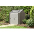 Storage | Rubbermaid 2145548 337 cu-ft. 7 ft. x 7 ft. x 8 ft. Storage Shed - Brown image number 2