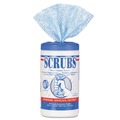 Hand Sanitizing Wipes | SCRUBS 42230 10 x 12 1-Ply Hand Cleaner Towels - Blue/White/Citrus (6/Carton) image number 1