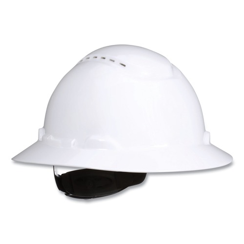 Head & Face Protection | 3M H-801SFV-UV H-800 SecureFit H-Series 4-Point Pressure Diffusion Ratchet Suspension Vented Hat with UV Indicator - White image number 0