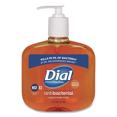 Hand Soaps | Dial Professional 80790 16 oz Antibacterial Liquid Hand Soap - Gold image number 0
