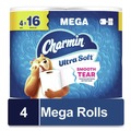 Dusting Wipes | Charmin 80835936 2-Ply Septic Safe Ultra Soft Bathroom Tissue - White (208 Sheets/Roll, 4 Rolls/Pack) image number 3