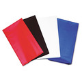 Table Covers & Skirts | Tablemate 549RD Heavyweight Plastic 54 in. x 108 in. Table Set Rectangular Table Cover - Red (6/Pack) image number 1