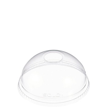 Dart DLR626 PET Ultra Clear Dome Cold Cup Lids Fits 16 oz. to 24 oz. Cups - Clear (1000/Carton)