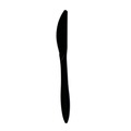 Disposable Knives | Boardwalk BWKKNIFEBLPPIW Mediumweight Wrapped Polypropylene Plastic Knife Cutlery - Black (1000/Carton) image number 0
