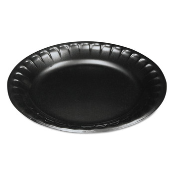PLATES | Pactiv Corp. 0TKB0006000Y 125/Pack, 8 Packs/Carton 6 in. dia. Laminated Foam Dinnerware Plate - Black