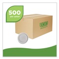 Food Containers & Lids | Eco-Products EP-BRSCLID-L Evolution World EcoLid 25 Percent Recycled Food Container Lid Fits 12 to 32 oz Containers - White (500/Carton) image number 4