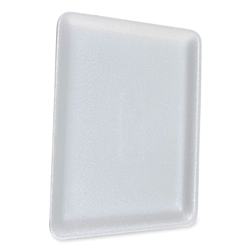 Food Containers & Lids | GEN 9PWH 12.25 in. x 9.25 in. x 0.62 in. #9P Meat Trays - White (200/Carton) image number 0