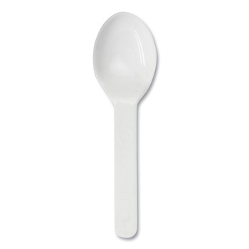 World Centric SP-CS-3 3 in. PLA Compostable Cutlery Tasting Spoon - White (3000/Carton)